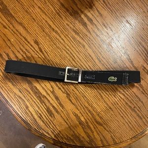 Black Lacoste reversible belt size 34